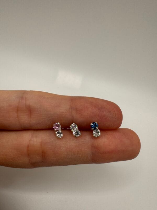 Doble zirconia de plata